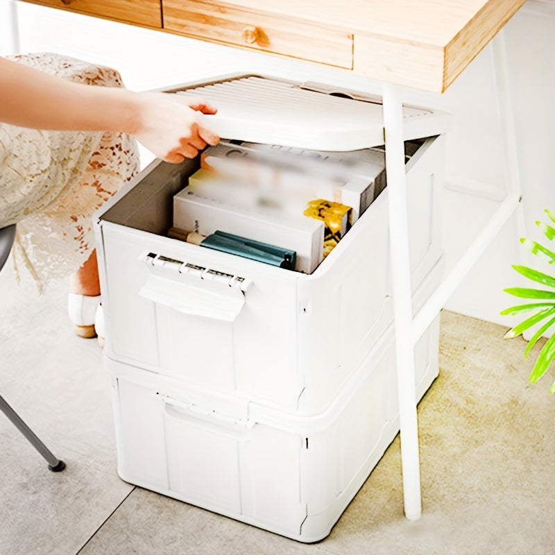 38L Foldable Plastic Storage Bin for Dormitory Snack Toy Storage