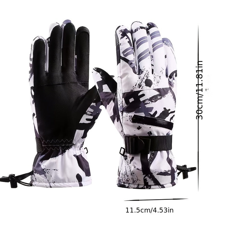 Men's Skiing Gloves Winter Outdoor Sports Gloves Windproof Touch Screen