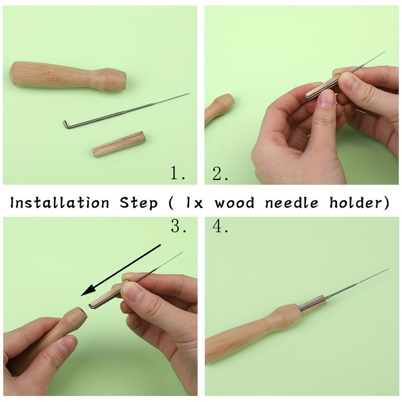 Complete Needle Felting Kit with 8 Felting Needles Tool 36 38 40 Gauge