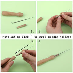 Complete Needle Felting Kit with 8 Felting Needles Tool 36 38 40 Gauge