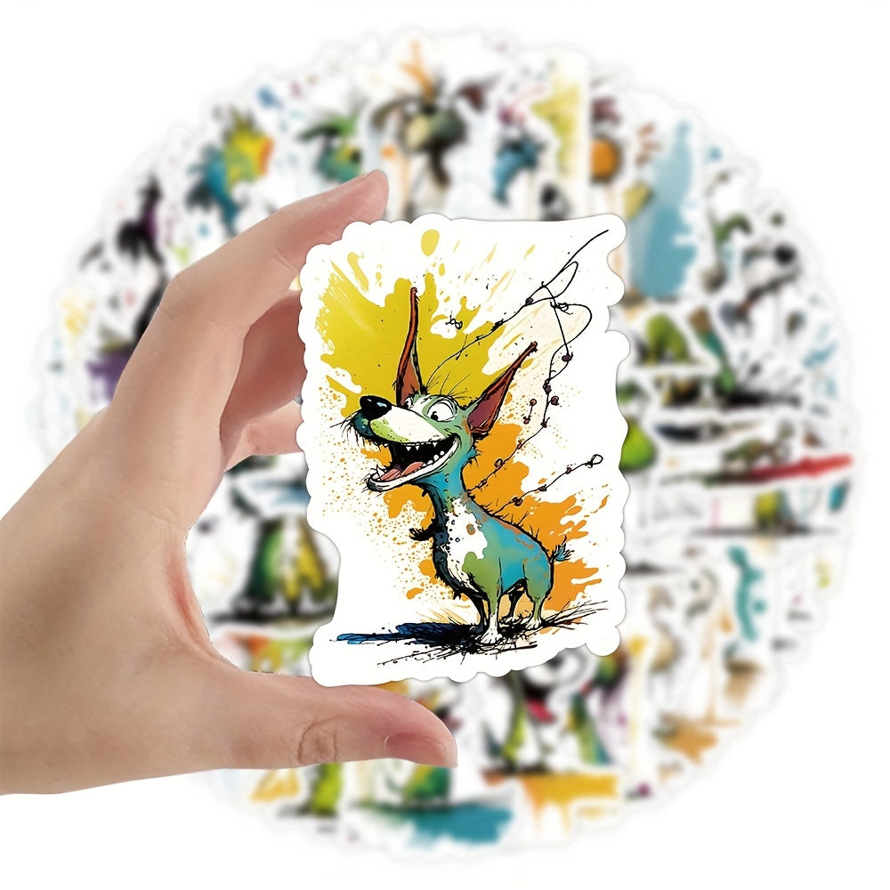 53pcs Dog Stickers Waterproof Vinyl Laptop Skateboard Hydroflask Phone Stickers