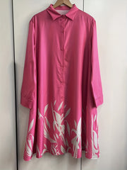 Retro Blouse Women's Plus Floral Print Long Sleeve Button Up