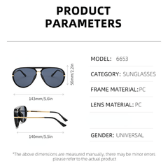 Casual Aviator Sunglasses Gradient Jelly Frame UV400