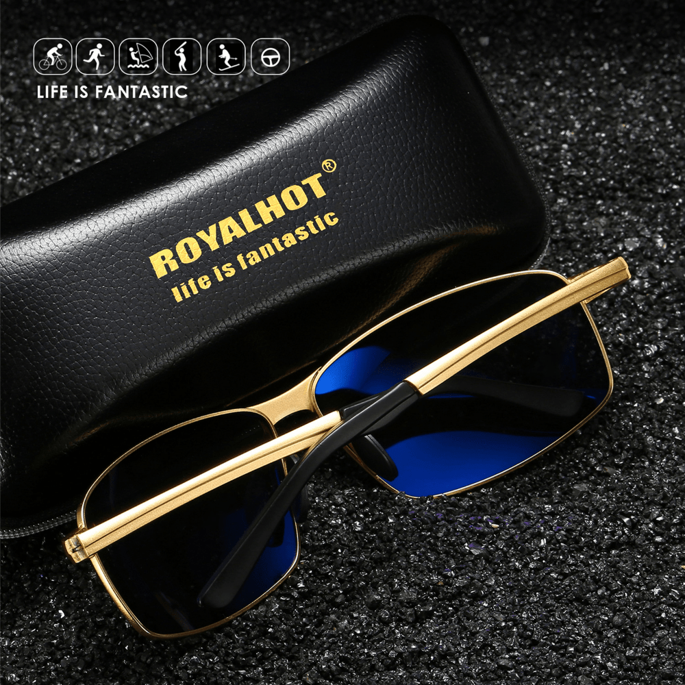 RoyalHot Polarized Rectangle Frame Sunglasses 70015