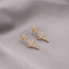 Y2K Ballerina Stud Earrings for Girls