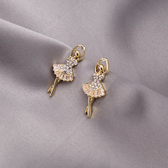 Y2K Ballerina Stud Earrings for Girls