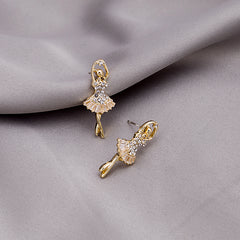 Y2K Ballerina Stud Earrings for Girls