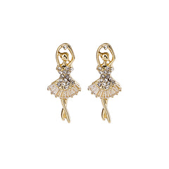 Y2K Ballerina Stud Earrings for Girls