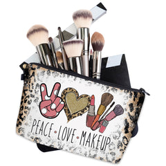 Waterproof Leopard Makeup Bag for Women Travel Toiletry Storage