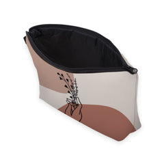 Hand & Floral Pattern Makeup Bag Cosmetic Bag For Women