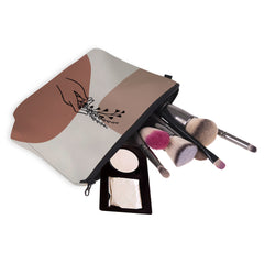 Hand & Floral Pattern Makeup Bag Cosmetic Bag For Women