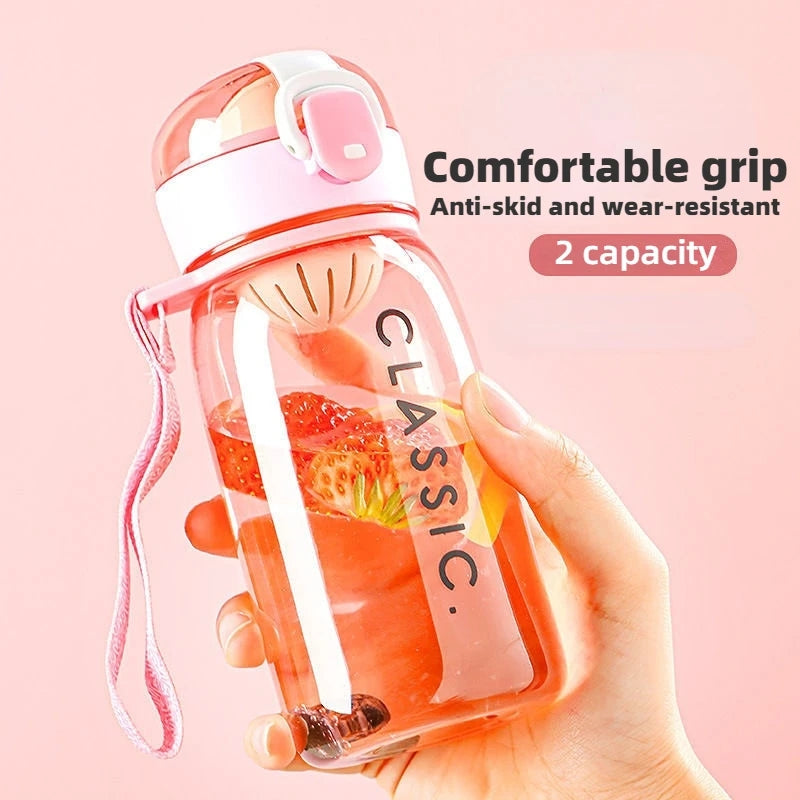 400ML 500ML Portable Water Bottle Large Capacity Leakproof Lock