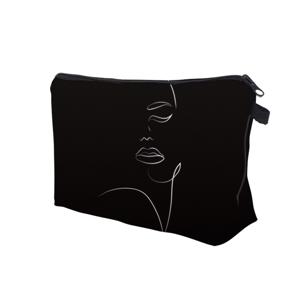 Abstract Figure Graphic Storage Bag Makeup Case Small Cosmetic Zipper Bag