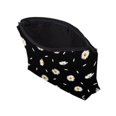 Daisy Print Zipper Makeup Bag Waterproof Purse Toiletry Bag Travel Accessories