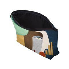 Abstract Figure Makeup Bag - Waterproof Travel Toiletry Bag for Women
