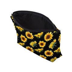 Sunflower Flowers Cosmetic Bag Waterproof Makeup Toiletry Pouch