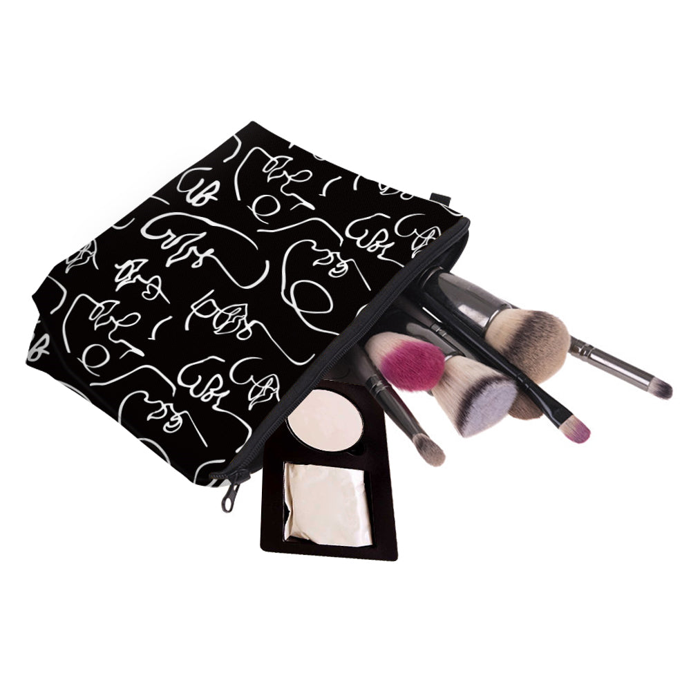 Abstract Figure Makeup Bag Water Resistant Travel Toiletry Bag