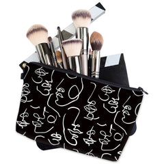 Abstract Figure Makeup Bag Water Resistant Travel Toiletry Bag