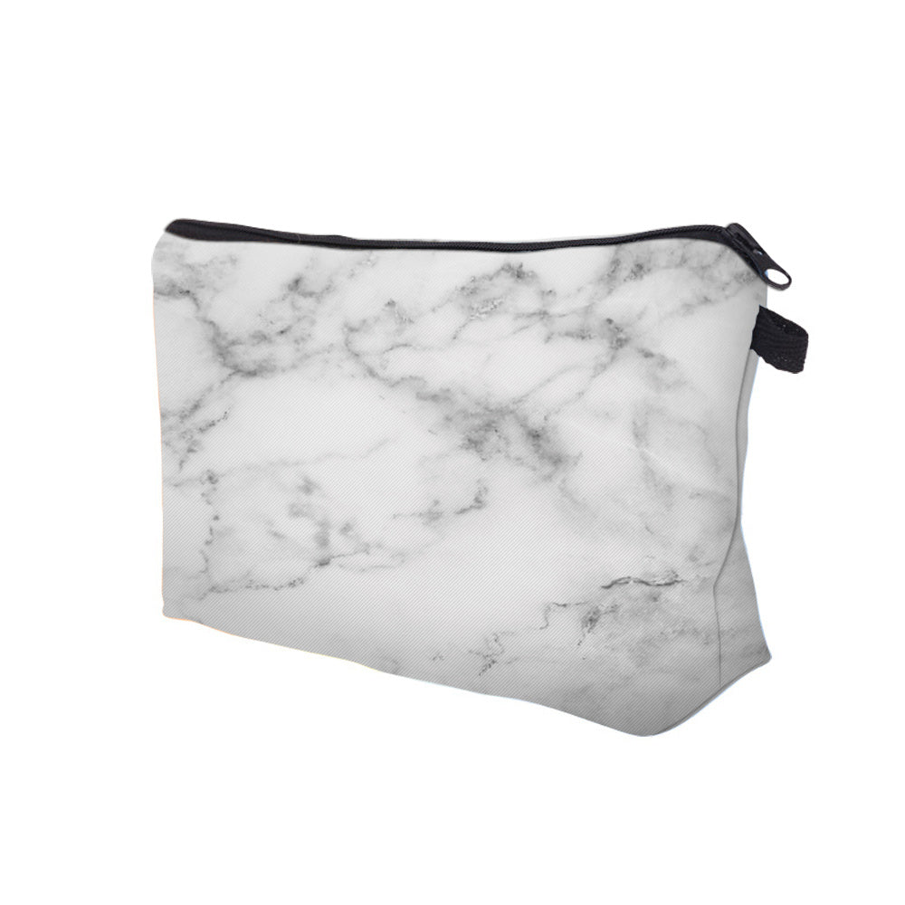 Marble Pattern Toiletry Bag for Women Water Resistant Makeup Pouch