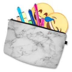 Marble Pattern Toiletry Bag for Women Water Resistant Makeup Pouch