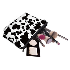 Cow Pattern Cosmetic Bag for Women Makeup Toiletry Organizer Gift