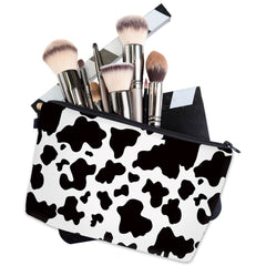 Cow Pattern Cosmetic Bag for Women Makeup Toiletry Organizer Gift