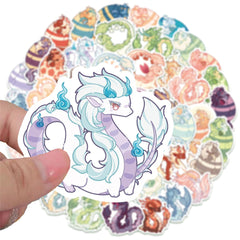 50pcs Cartoon Dragon Doodle Sticker for Bike Skateboard Car Laptop