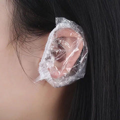 100pcs Waterproof Disposable Ear Covers for Hair Dye Shower Spa