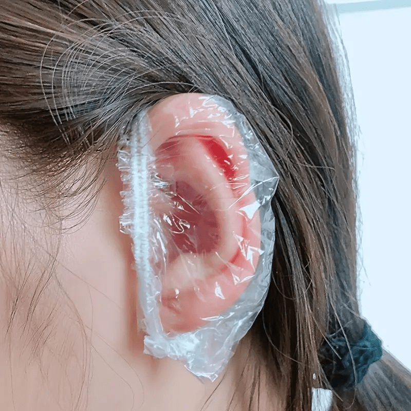 100pcs Waterproof Disposable Ear Covers for Hair Dye Shower Spa