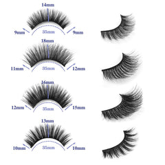 20 Pairs Cat Eye False Eyelashes Dramatic Curling Faux Mink Lashes