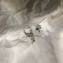 Zircon Crystal Cross Earrings for Girls