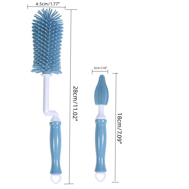 2pcs Silicone Baby Bottle Brushes for Clean and Sanitized Cups
