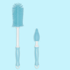 2pcs Silicone Baby Bottle Brushes for Clean and Sanitized Cups