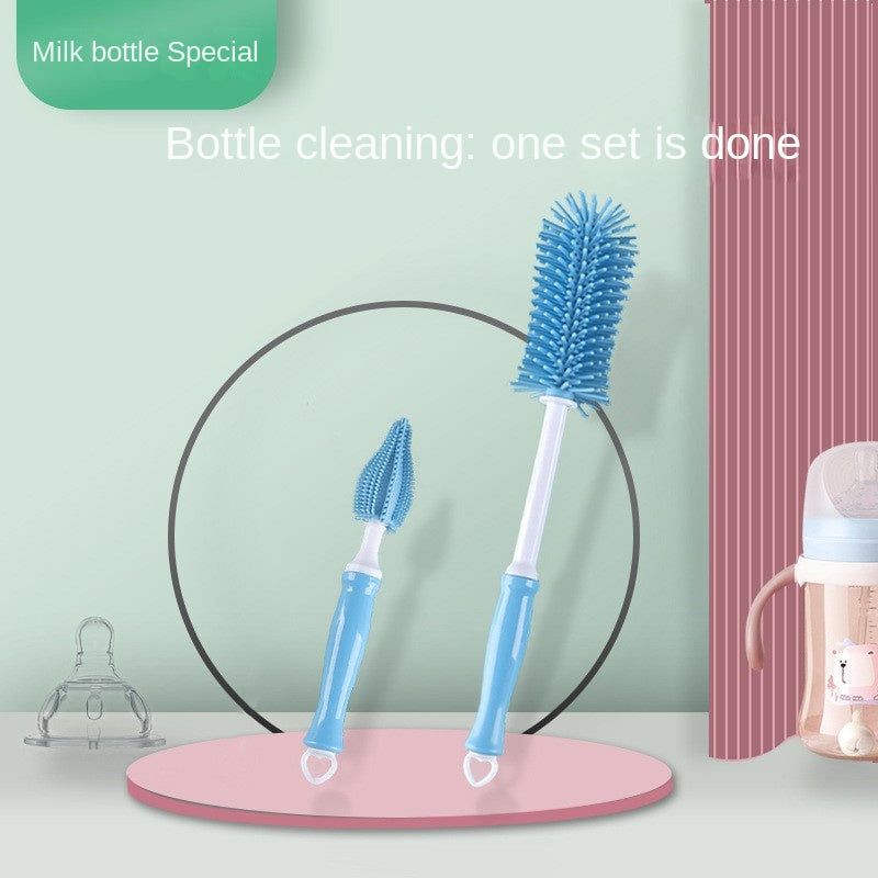 2pcs Silicone Baby Bottle Brushes for Clean and Sanitized Cups