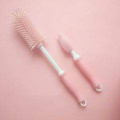2pcs Silicone Baby Bottle Brushes for Clean and Sanitized Cups