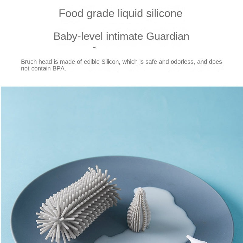 2pcs Silicone Baby Bottle Brushes for Clean and Sanitized Cups