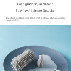 2pcs Silicone Baby Bottle Brushes for Clean and Sanitized Cups