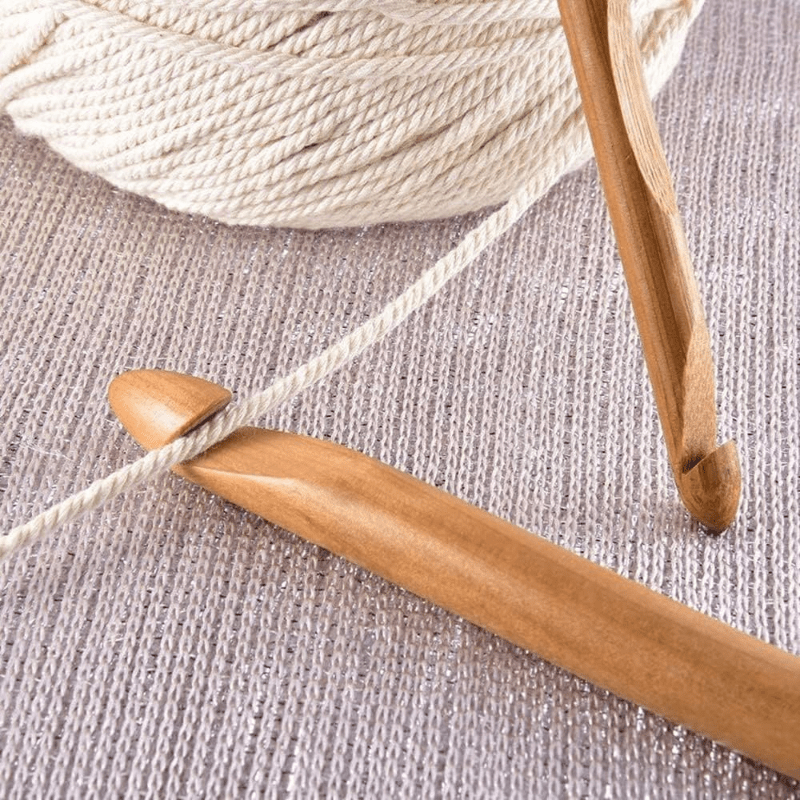 12pcs Bamboo Crochet Hook Knit Needle Set 3-10mm
