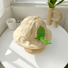 Kids Dino Tail Decor Sun Protection Bucket Hat for Boys