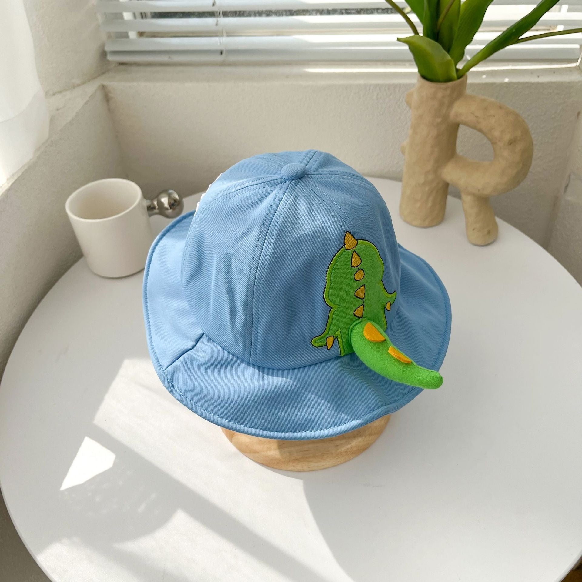 Kids Dino Tail Decor Sun Protection Bucket Hat for Boys