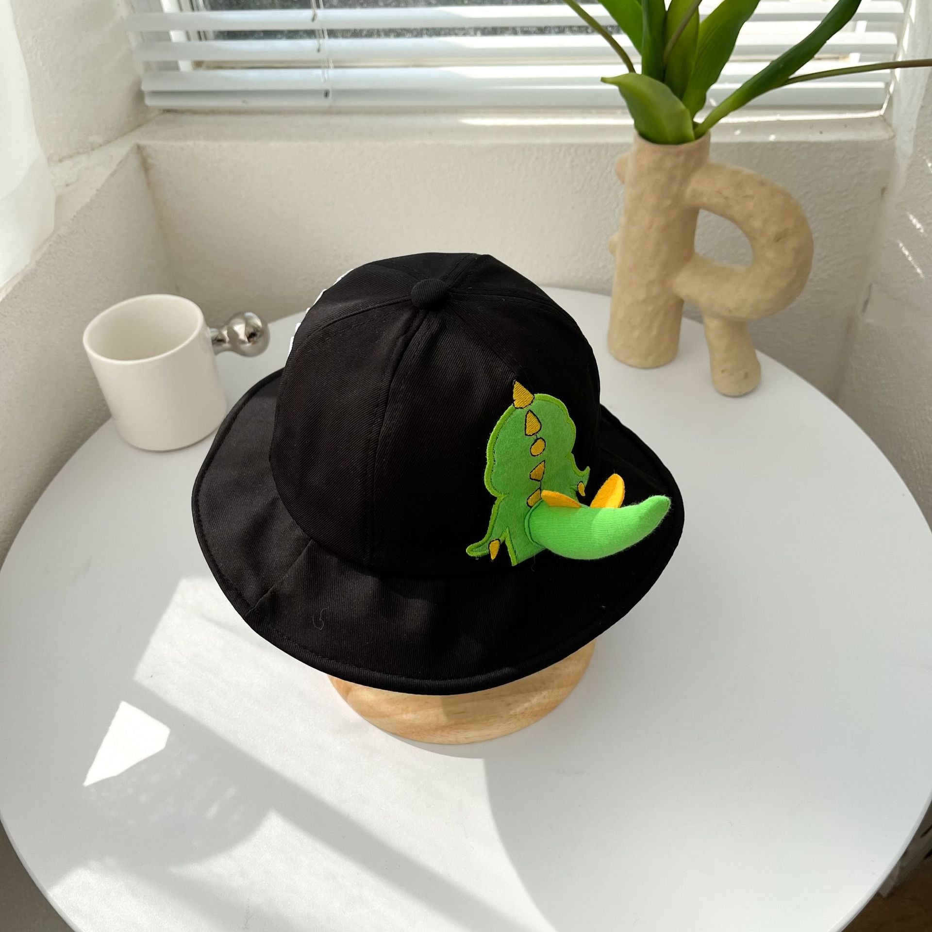 Kids Dino Tail Decor Sun Protection Bucket Hat for Boys