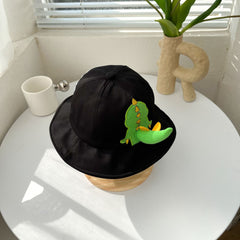Kids Dino Tail Decor Sun Protection Bucket Hat for Boys