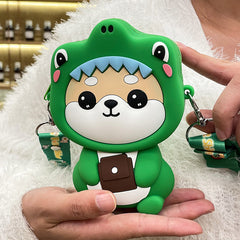 Cartoon Silicone Small Wealth Firewood Messenger Bag Girl Shoulder Bag