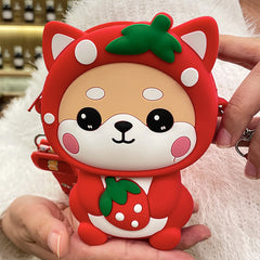 Cartoon Silicone Small Wealth Firewood Messenger Bag Girl Shoulder Bag