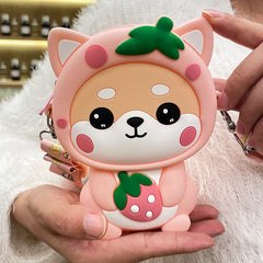 Cartoon Silicone Small Wealth Firewood Messenger Bag Girl Shoulder Bag