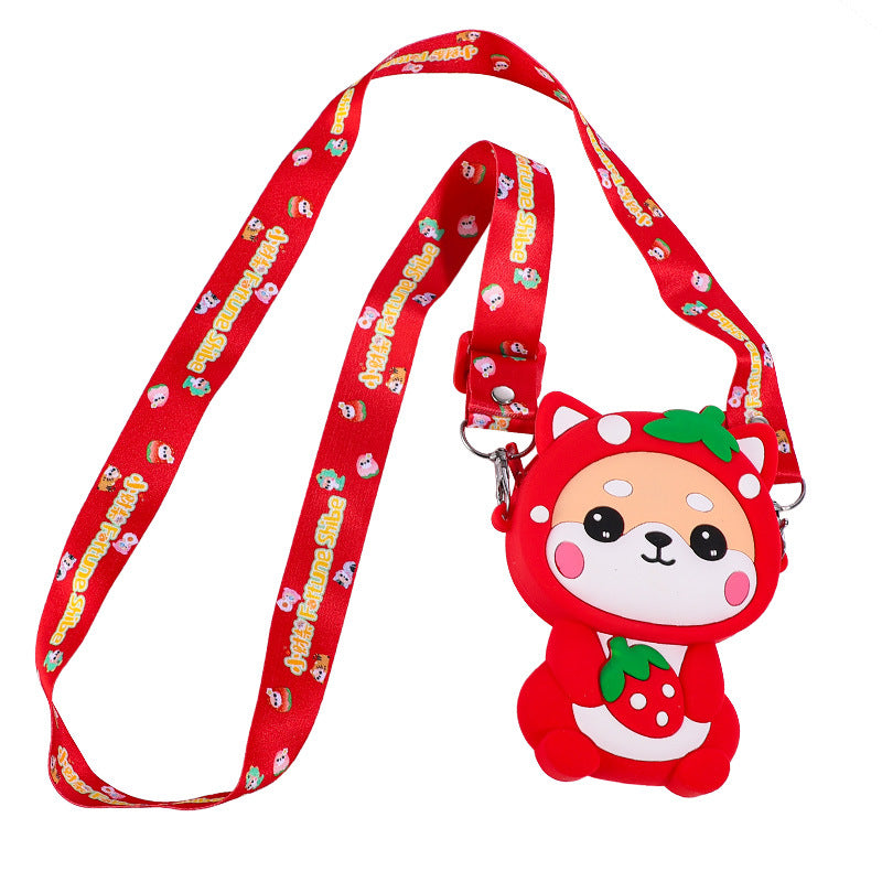 Cartoon Silicone Small Wealth Firewood Messenger Bag Girl Shoulder Bag