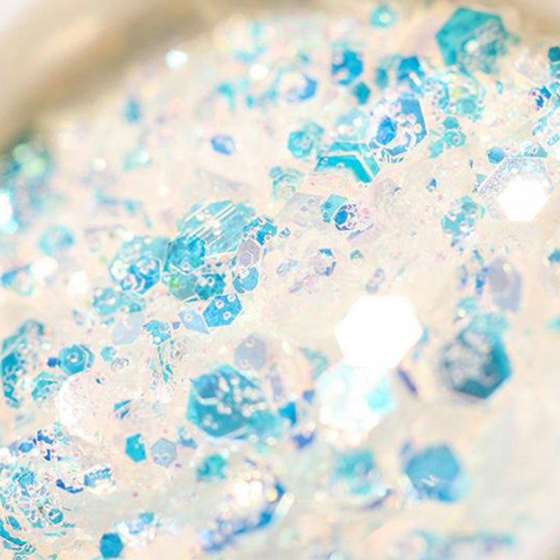 Resin Mermaid Princess Charm with Glitter Chips