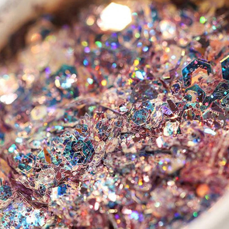 Resin Mermaid Princess Charm with Glitter Chips