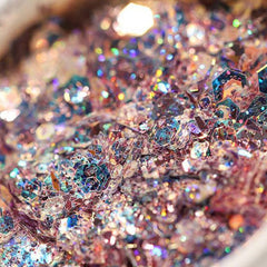 Resin Mermaid Princess Charm with Glitter Chips
