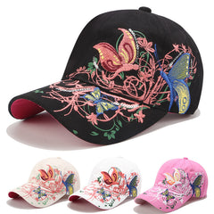 Men's Butterflies Flower Embroidery Caps Snapback Baseball Cap
